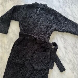 SKIMS kids black Cozy Knit Robe size 2T/3T